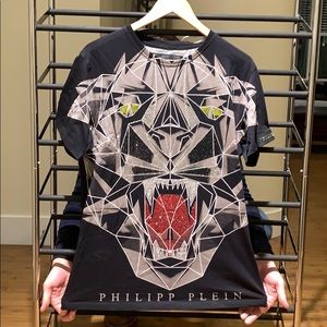 Philipp Plien jeweled panther tee shirt
